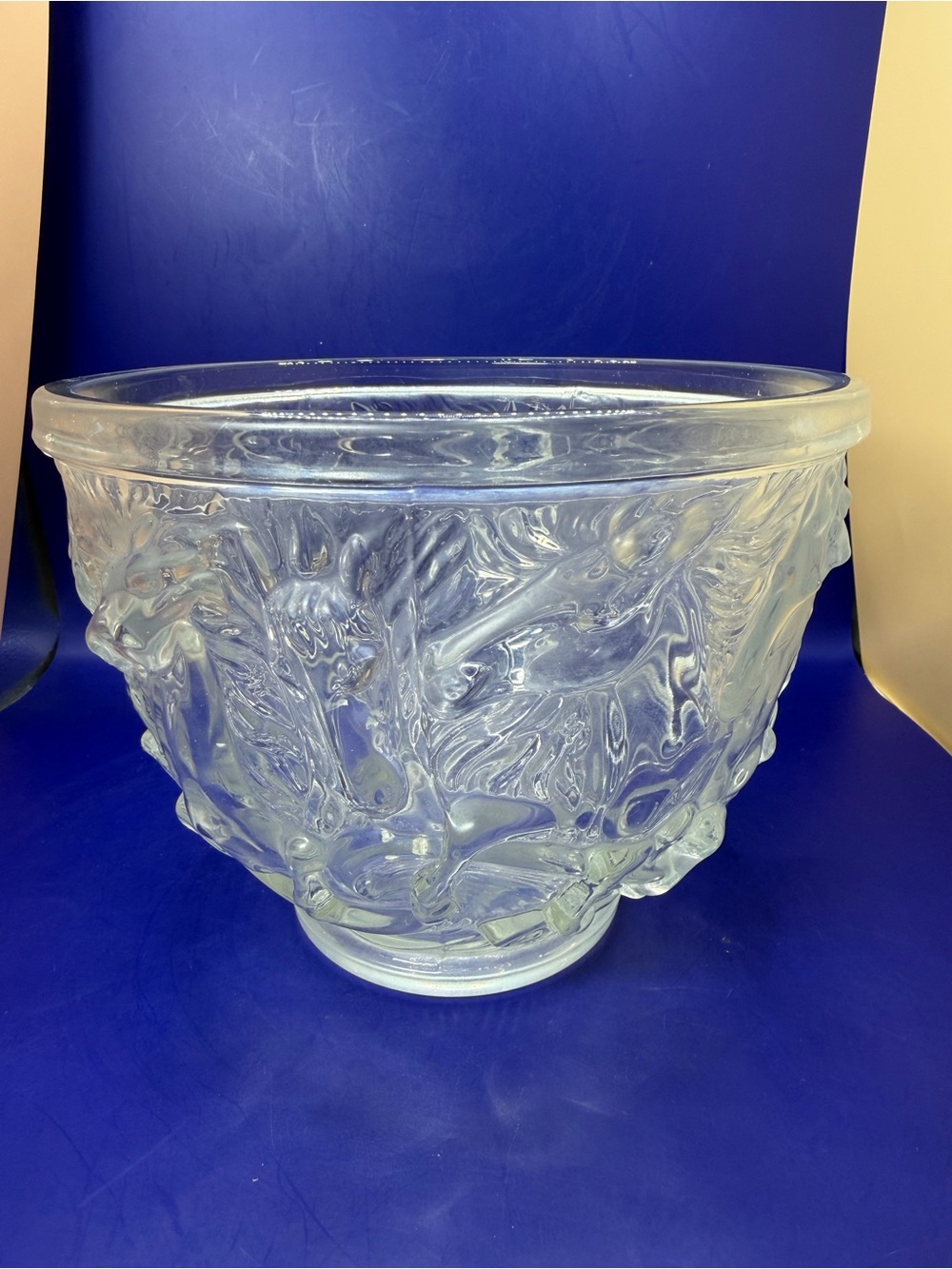 Art Deco "Horses of Poseidon" glass bowl designed by Josef Inwald for his Barola